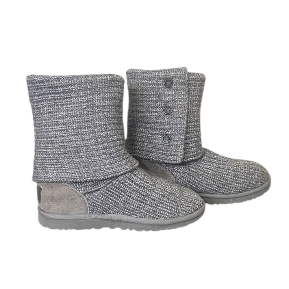 UGG Classic Cardy Boot 5819 Shearling Bootie Grey  Size 8 - Picture 6 of 11